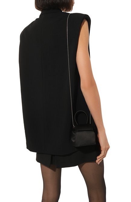Женская сумка liza mini RUBEUS MILANO черного цвета, арт. 014/18DML600 | Фото 2 (Сумки-технические: Сумки top-handle; Ремень/цепочка: На ремешке; Размер: mini; Материал: Текстиль)