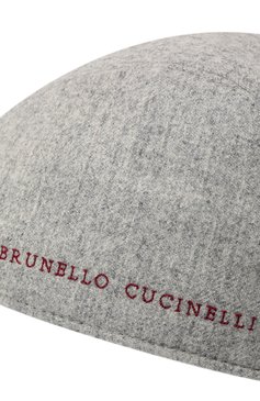 Мужская шерстяная кепка BRUNELLO CUCINELLI серого цвета, арт. M038P9961 | Фото 4 (Материал: Текстиль, Шерсть; Материал сплава: Проставлено; Нос: Не проставлено)