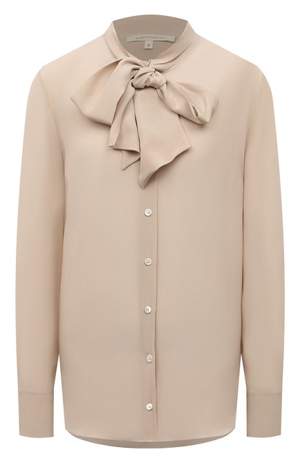 Женская шелковая блузка NOBLE&BRULEE бежевого цвета по цене 71500 руб., арт. NB28/040322 | Фото 1