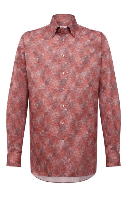 Мужская хлопковая рубашка ZILLI красного цвета по цене 106500 руб., арт. MFV-3411-2142/ZS152/45-49 | Фото 1