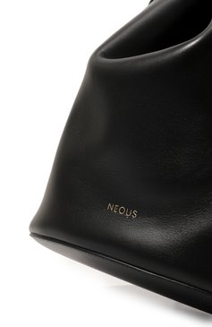 Женская сумка bucket sigma NEOUS черного цвета, арт. 00025A | Фото 3 (Сумки-технические: Сумки top-handle; Размер: medium; Материал: Натуральная кожа; Материал сплава: Проставлено; Драгоценные камни: Проставлено)