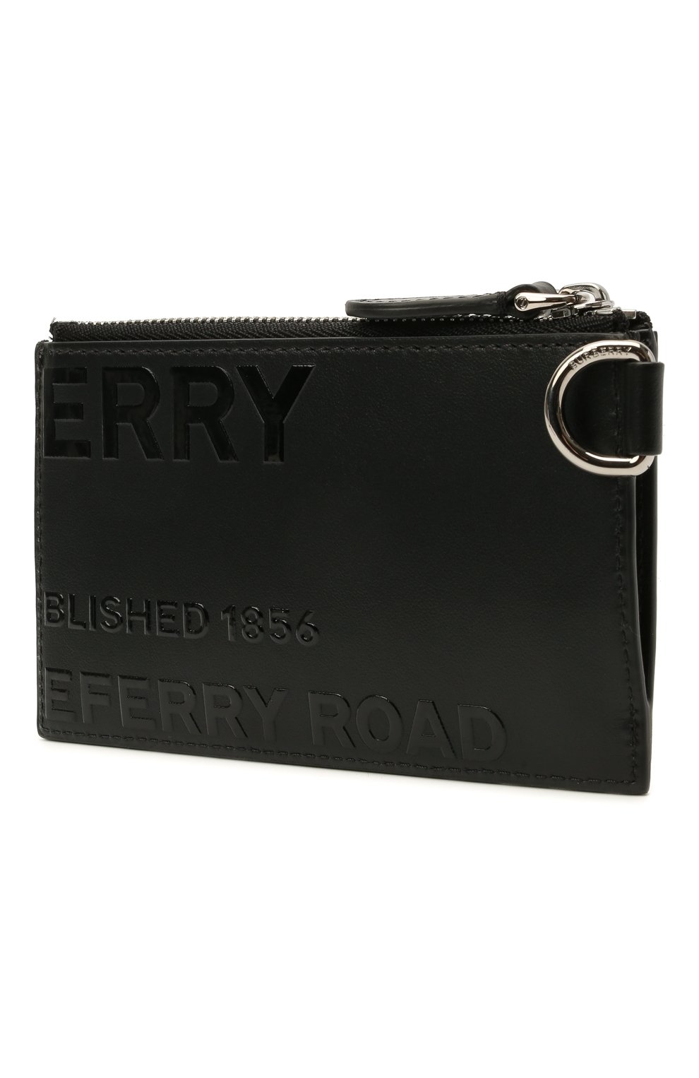 Мужской кожаный футляр для кредитных карт BURBERRY черного цвета, арт. 8039012 | Фото 2 (Материал: Натуральная кожа)