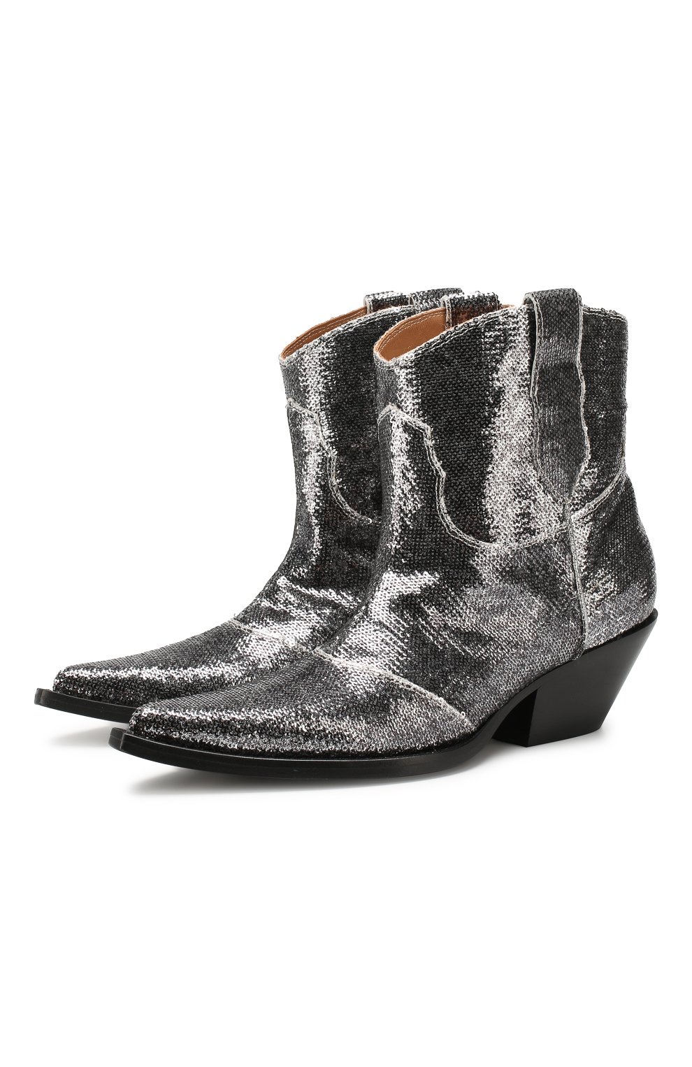 Женские серебряные текстильные ботинки MAISON MARGIELA купить в ...
