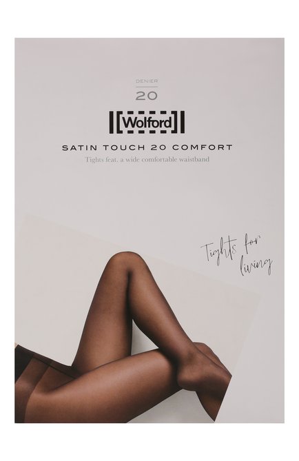 Женские колготки satin touch 20 WOLFORD коричневого цвета, арт. 14776 | Фото 1 (Материал внешний: Синтетический материал)