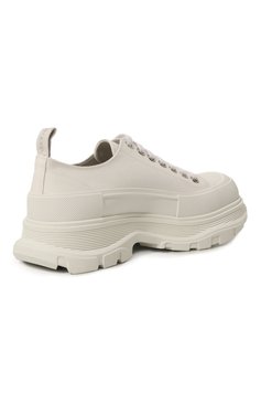 Мужские текстильные ботинки tread slick ALEXANDER MCQUEEN белого цвета, арт. 604257 W4L32 | Фото 3 (Материал внешний: Текстиль; Мужское Кросс-КТ: Ботинки-обувь; Материал внутренний: Натуральная кожа; Материал утеплителя: Без утеплителя; Подошва: Массивная)
