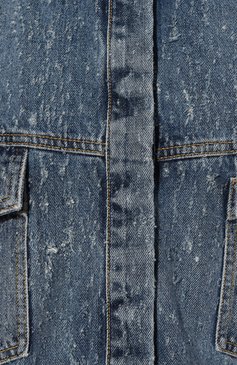 Женская джинсовая куртка HALFBOY голубого цвета, арт. HFW231WSSL044 | Фото 5 (Кросс-КТ: Куртка, Деним; Рукава: Длинные; Стили: Гранж; Материал сплава: Проставлено; Материал внешний: Хлопок, Деним; Драгоценные камни: Проставлено; Длина (верхняя одежда): Короткие)