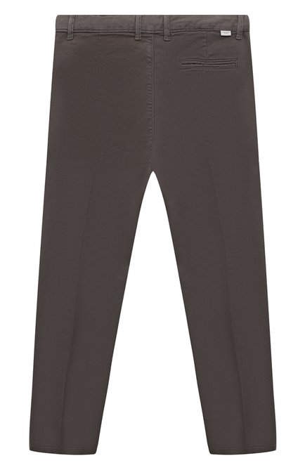 Детские хлопковые брюки PAOLO PECORA MILANO светло-коричневого цвета, арт. PP3442/6A-12A | Фото 2 (Материал сплава: Проставлено; Нос: Не проставлено; Материал внешний: Хлопок; Случай: Повседневный)
