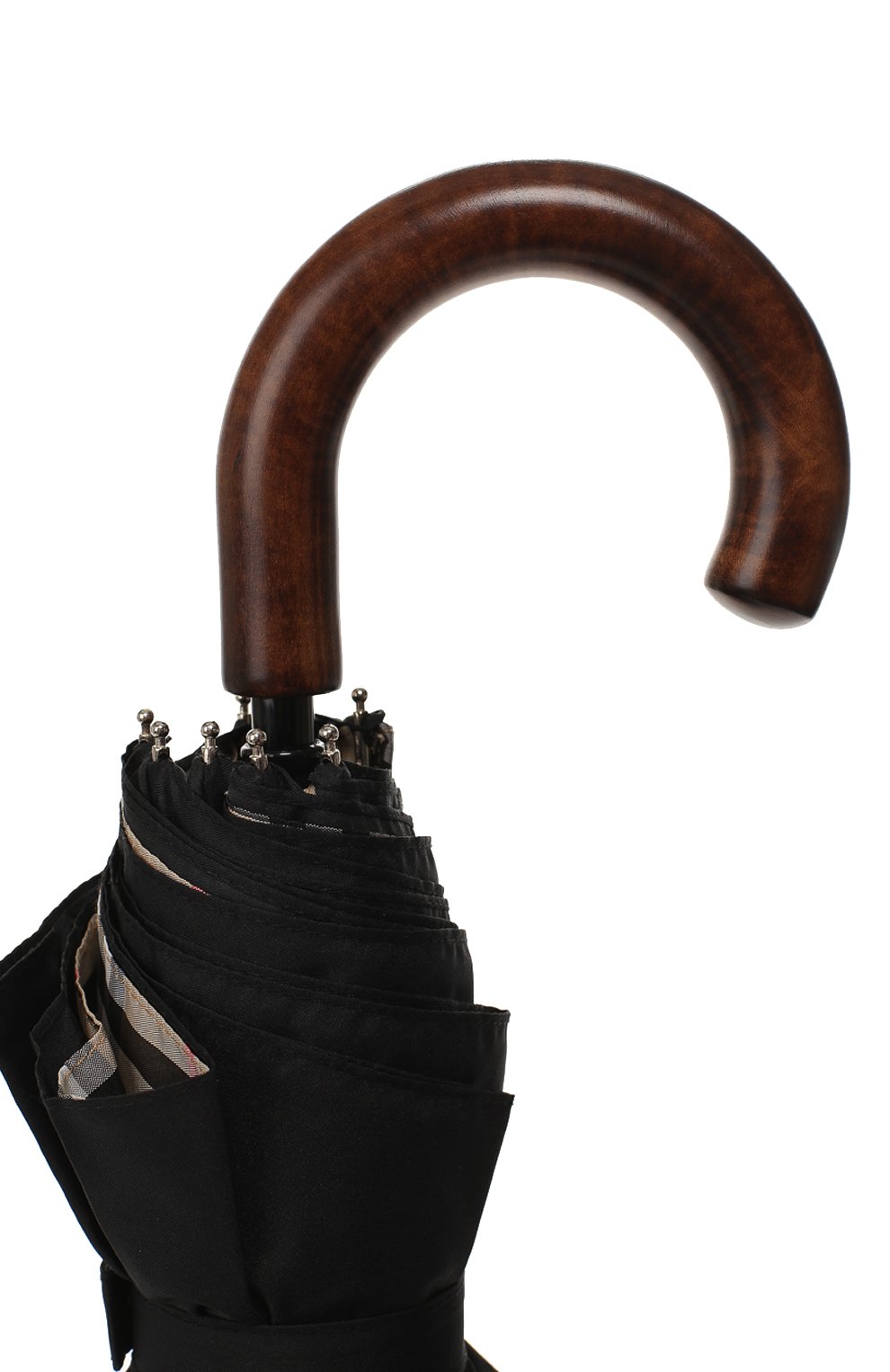 Мужской складной зонт BURBERRY черного цвета, арт. 8015482 | Фото 5 (Материал: Текстиль, Синтетический материал, Металл; Статус проверки: Проверена категория)