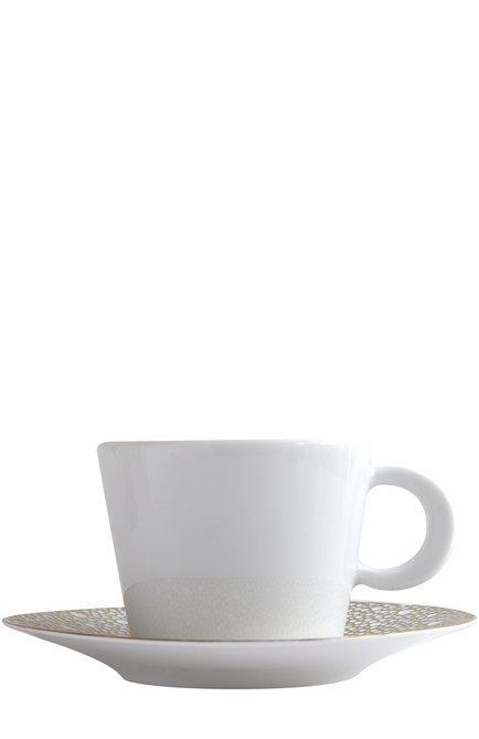 Чайная чашка с блюдцем ecume mordore BERNARDAUD белого цвета, арт. 1721/20454 | Фото 1 (Статус проверки: Проверена категория; Ограничения доставки: fragile-2)
