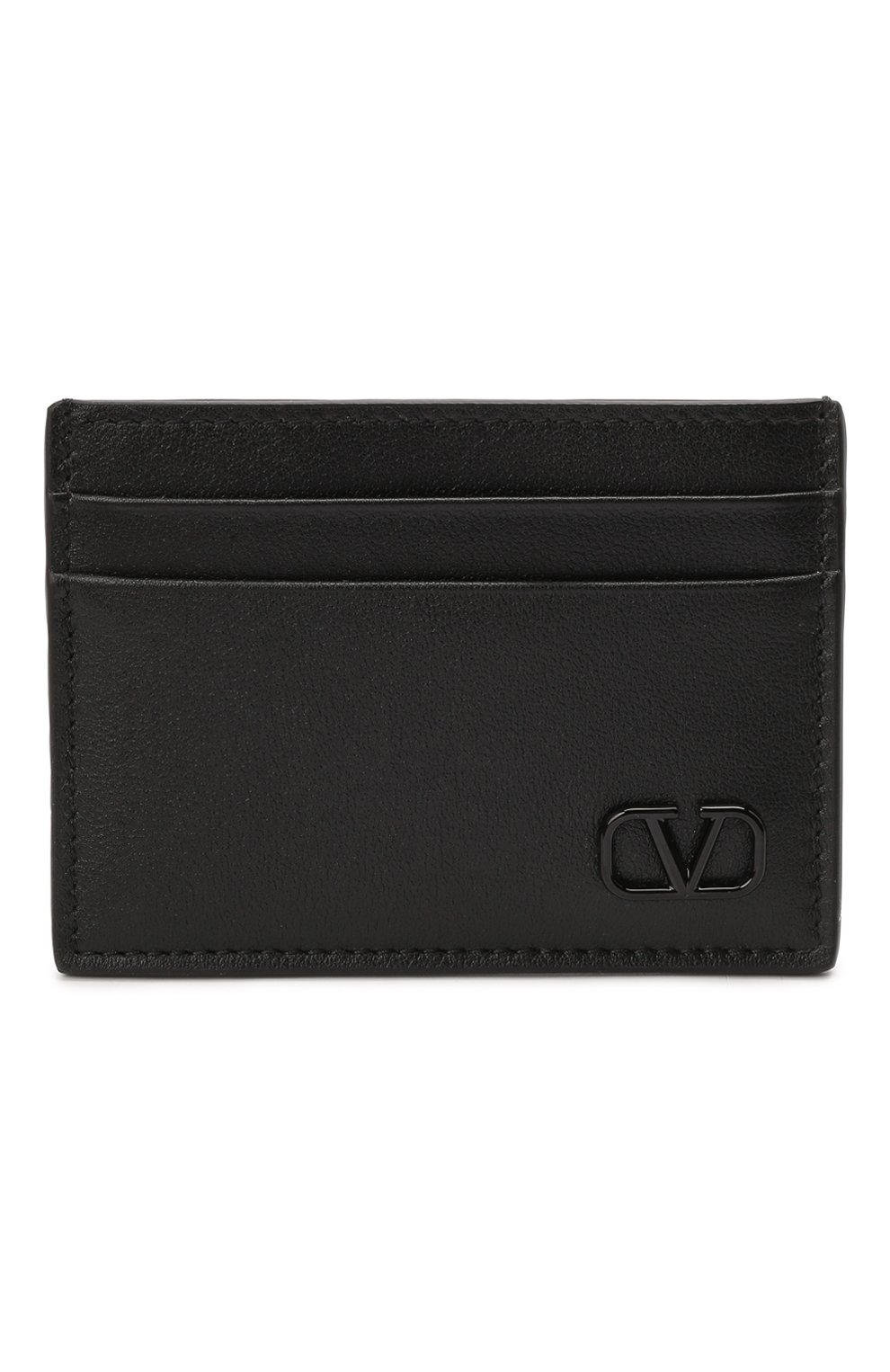 Мужской кожаный футляр для кредитных карт VALENTINO черного цвета, арт. XY2P0448/ZQU | Фото 1 (Материал: Натуральная кожа)