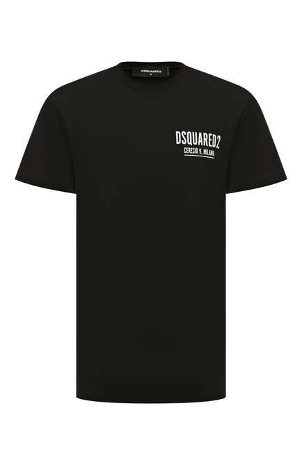 Мужская хлопковая футболка DSQUARED2 черного цвета по цене 29900 руб., арт. S71GD1116/S23009 | Фото 1