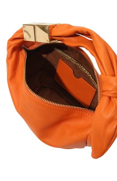 Женский сумка domino hobo mini BORBONESE оранжевого цвета, арт. 924027 | Фото 5 (Сумки-технические: Сумки-шопперы; Материал: Натуральная кожа)