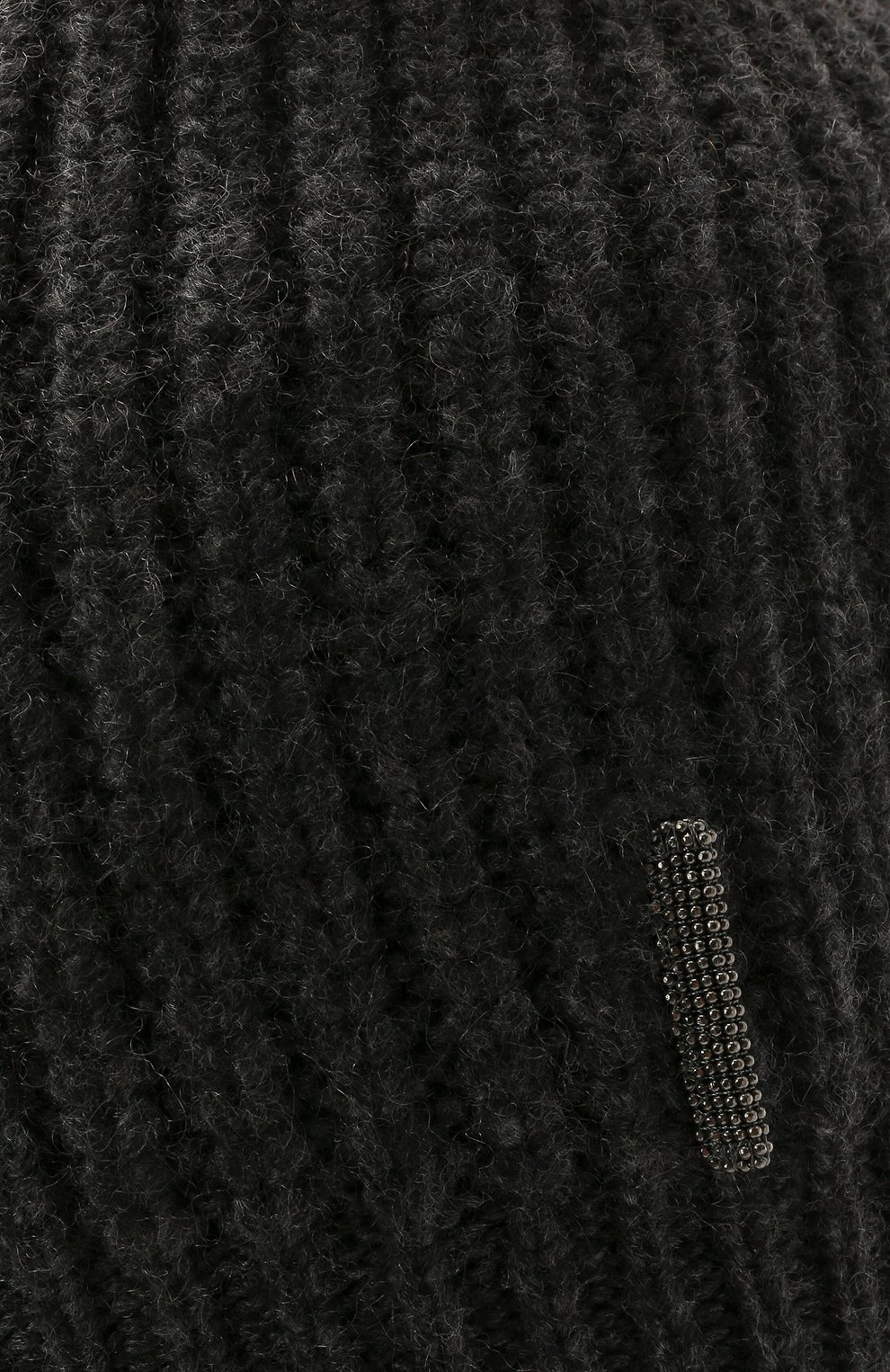 Детского кашемировая шапка BRUNELLO CUCINELLI темно-серого цвета, арт. B52M50299B | Фото 3 (Материал: Текстиль, Кашемир, Шерсть; Материал сплава: Проставлено; Нос: Не проставлено)