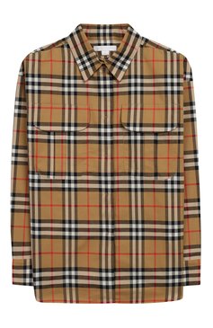Детское хлопковая блузка BURBERRY разноцветного цвета, арт. 8003327 | Фото 1 (Рукава: Длинные; Случай: Повседневный; Материал внешний: Хлопок)
