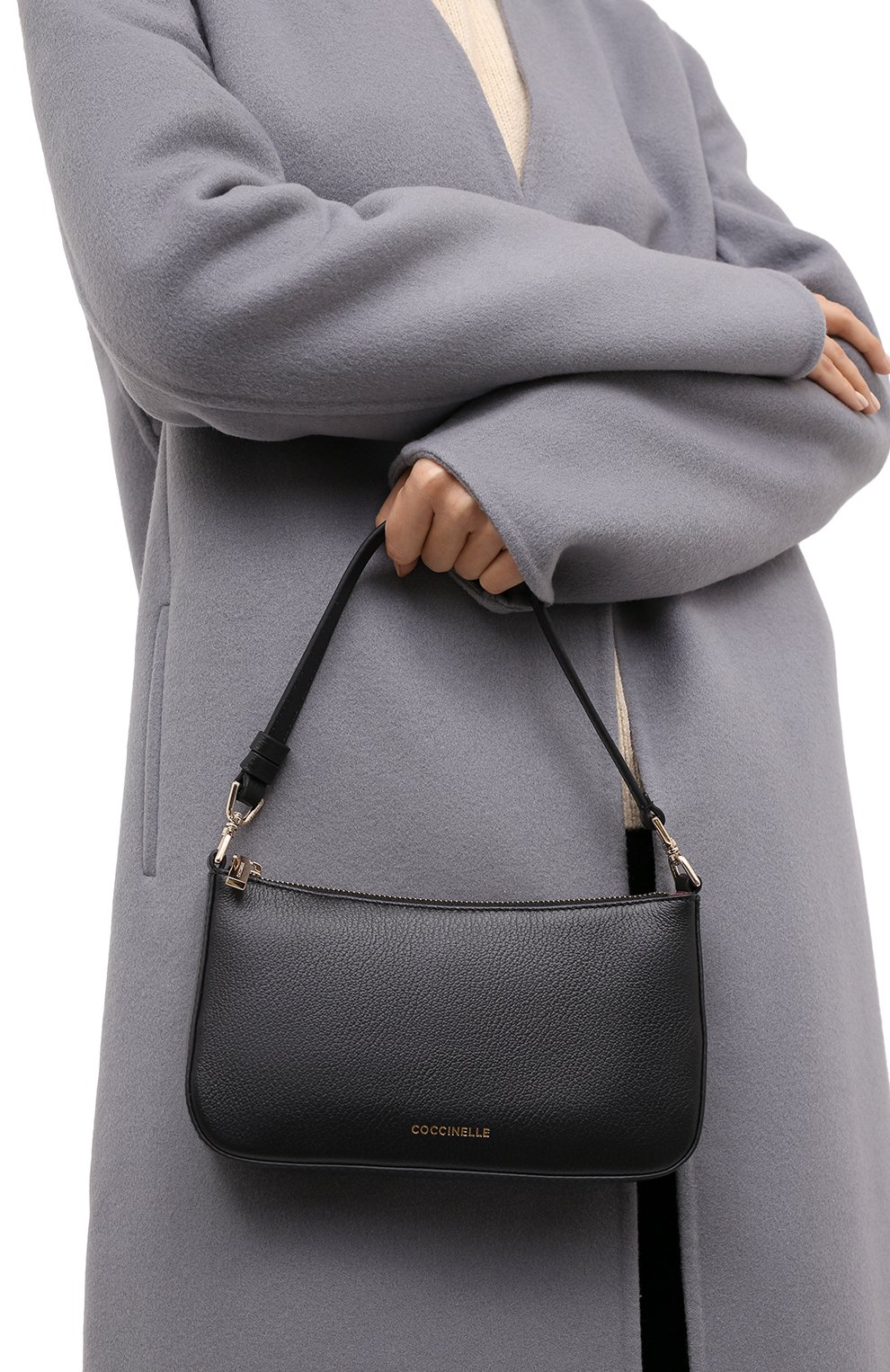 Женская черная сумка bonheur mini COCCINELLE купить в интернет-магазине ЦУМ, арт. E5 IV3 55 P8 38