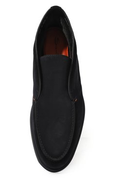 Мужские замшевые ботинки detroit SANTONI темно-синего цвета, арт. MGDG1782300TASH6 | Фото 6 (Материал утеплителя: Натуральный мех; Мужское Кросс-КТ: Ботинки-обувь, зимние ботинки; Материал сплава: Проставлено; Подошва: Плоская; Драгоценные камни: Проставлено; Материал внешний: Замша)