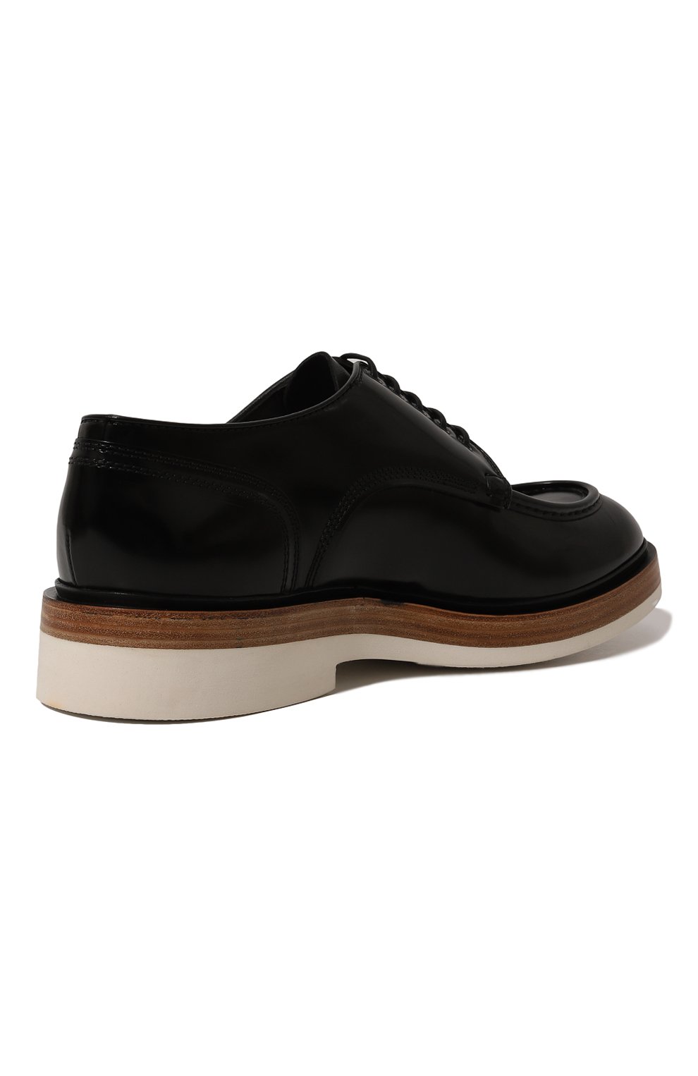 Мужские кожаные дерби SANTONI черного цвета, арт. MCAG18366JW7SN0VN01 | Фото 5 (Материал внутренний: Натуральная кожа; Стили: Классический)