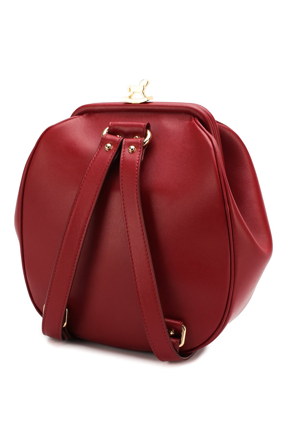 Женский рюкзак ULYANA SERGEENKO бордового цвета, арт. (0252с) BRS042CLASSX | Фото 3 (Размер: medium; Материал: Натуральная кожа; Стили: Кэжуэл)