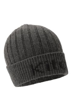 Мужская кашемировая шапка KITON темно-серого цвета, арт. UCAPP18XC1032 | Фото 1 (Материал: Текстиль, Кашемир, Шерсть; Кросс-КТ: Трикотаж; Материал сплава: Проставлено; Нос: Не проставлено)