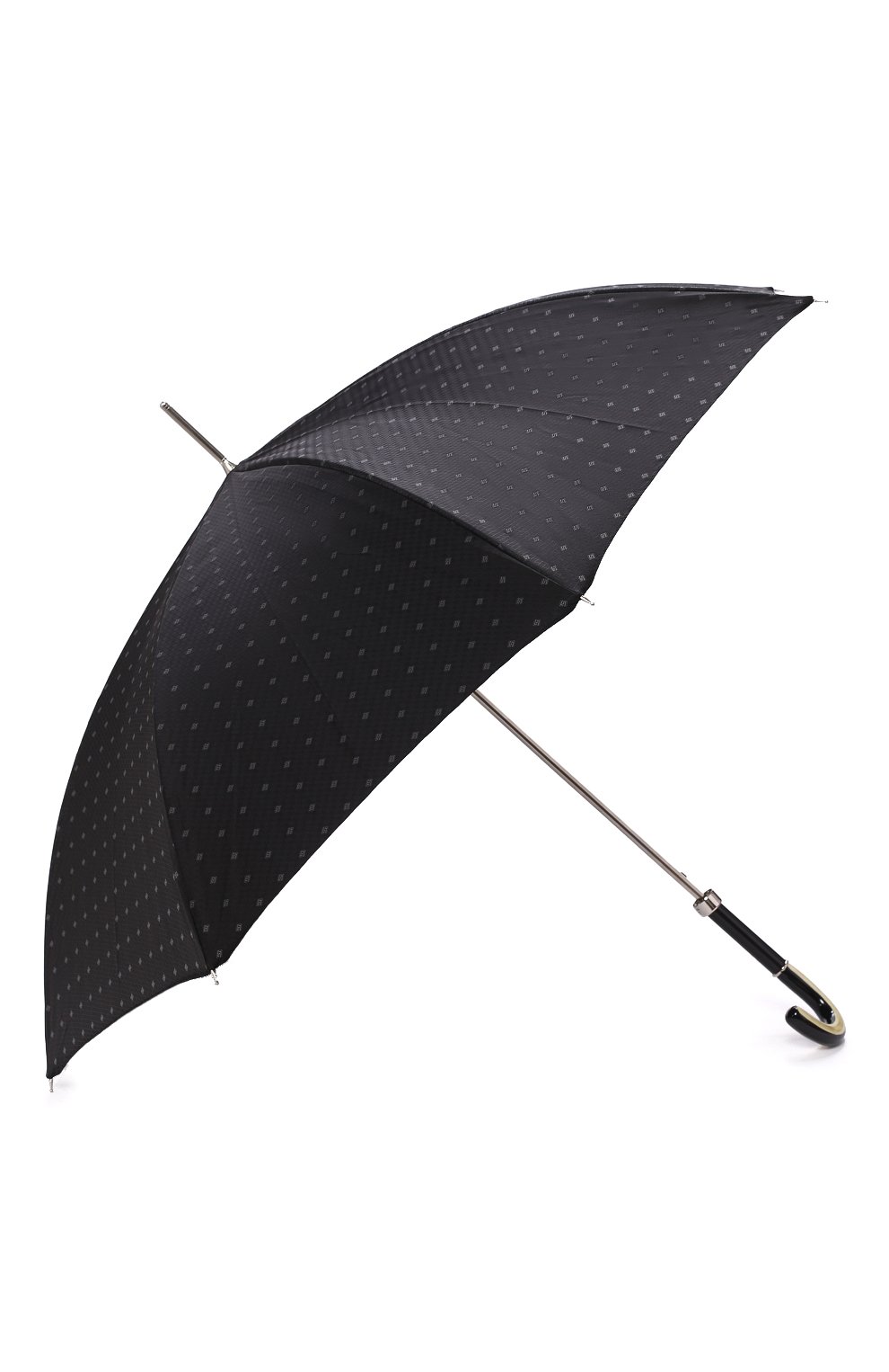Мужской зонт-трость PASOTTI OMBRELLI черного цвета, арт. 478/RAS0 6279/1/N60 | Фото 2 (Материал: Текстиль, Синтетический материал, Металл)