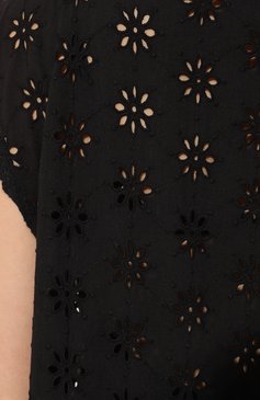 Женское хлопковое платье MELISSA ODABASH черного цвета, арт. TESSA | Фото 5 (Случай: Повседневный; Женское Кросс-КТ: Платье-пляжная одежда, Платье-одежда; Материал сплава: Проставлено; Материал внешний: Хлопок; Длина Ж (юбки, платья, шорты): Миди; Драгоценные камни: Проставлено; Стили:  Кэжуэл)