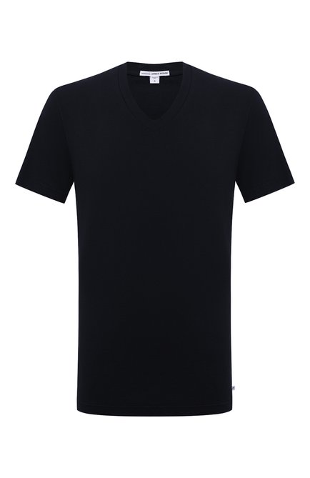 Мужская хлопковая футболка JAMES PERSE темно-синего цвета по цене 9850 руб., арт. MLJ3352 | Фото 1