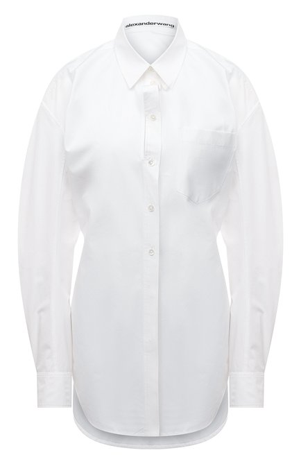 Женская хлопковая рубашка ALEXANDER WANG белого цвета по цене 61550 руб., арт. 1WC1221552 | Фото 1