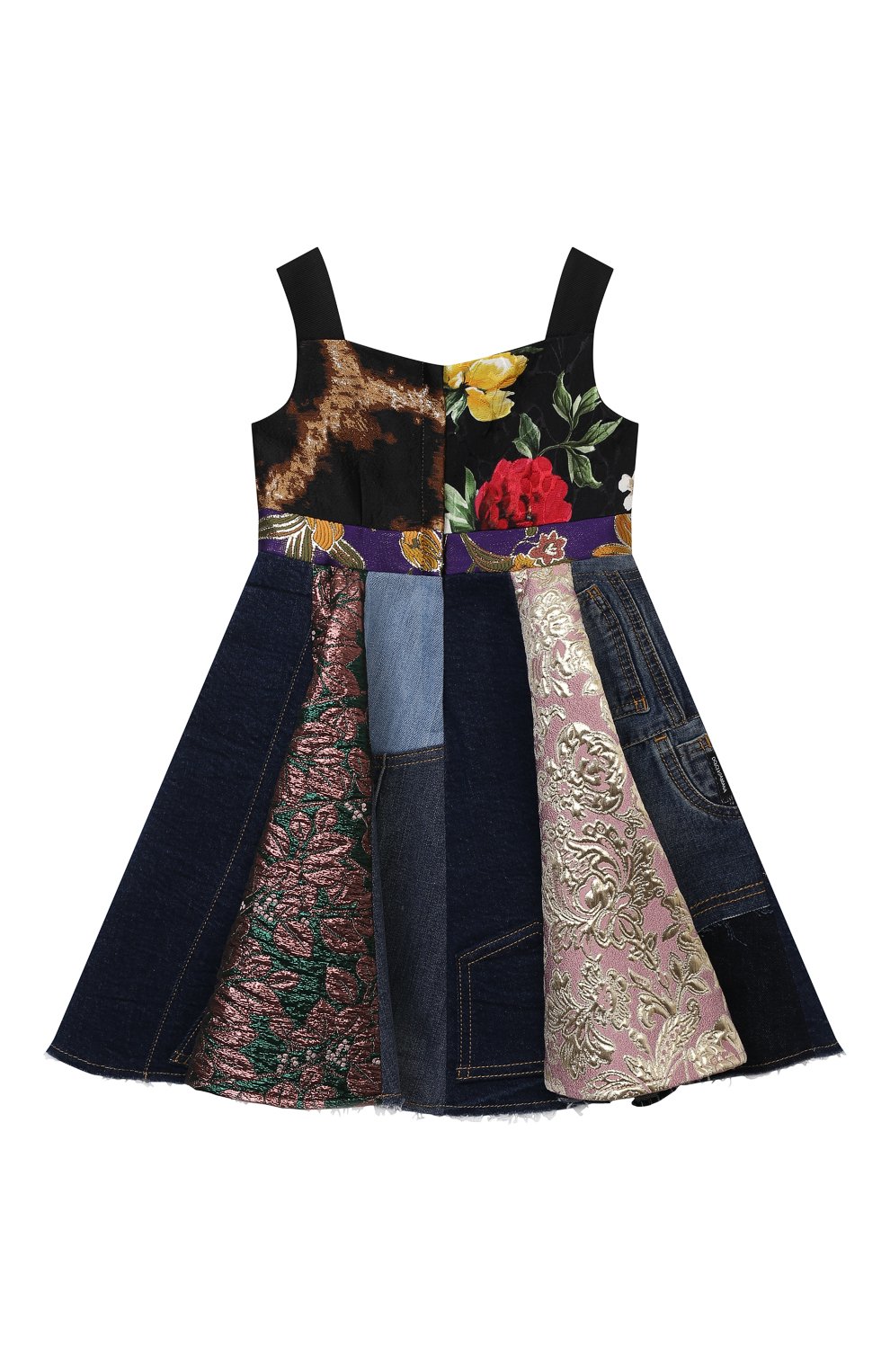 Детское платье DOLCE & GABBANA разноцветного цвета, арт. L52DS7/G7YQM/2-6 | Фото 2 (Рукава: Короткие; Случай: Повседневный; Материал внешний: Синтетический материал, Хлопок; Региональные ограничения белый список (Axapta Mercury): RU; Девочки Кросс-КТ: Платье-одежда; Материал подклада: Вискоза; Ростовка одежда: 2 года | 92 см, 3 года | 98 см, 4 года | 104 см, 5 лет | 110 см, 6 лет | 116 см)