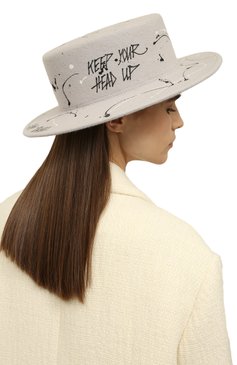 Женская шляпа long road mad03 HATFIELD серого цвета, арт. 01294 | Фото 2 (Материал: Текстиль, Шерсть, Вискоза)