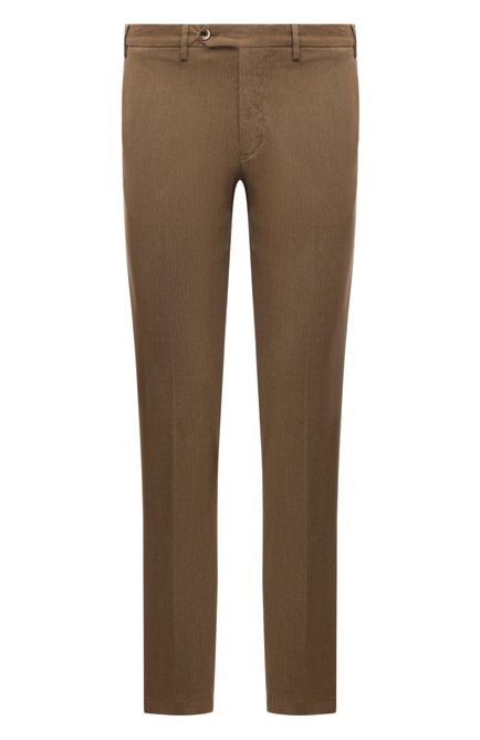 Мужские хлопковые брюки MUST коричневого цвета, арт. 524M/7916 | Фото 1 (Драгоценные камни: Проставлено; Длина (брюки, джинсы): Стандартные; Материал сплава: Проставлено; Материал внешний: Хлопок)