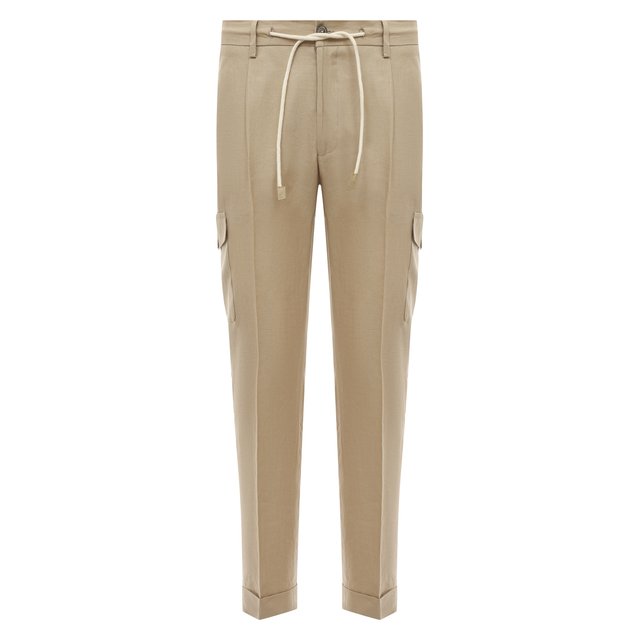 Льняные брюки-карго Gran Sasso 76111/50017, цвет бежевый, размер 48