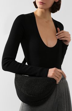 Женская сумка slouchy banana large THE ROW черного цвета, арт. W1196W1420L55 | Фото 2 (Сумки-технические: Сумки через плечо; Материал: Текстиль; Размер: large)