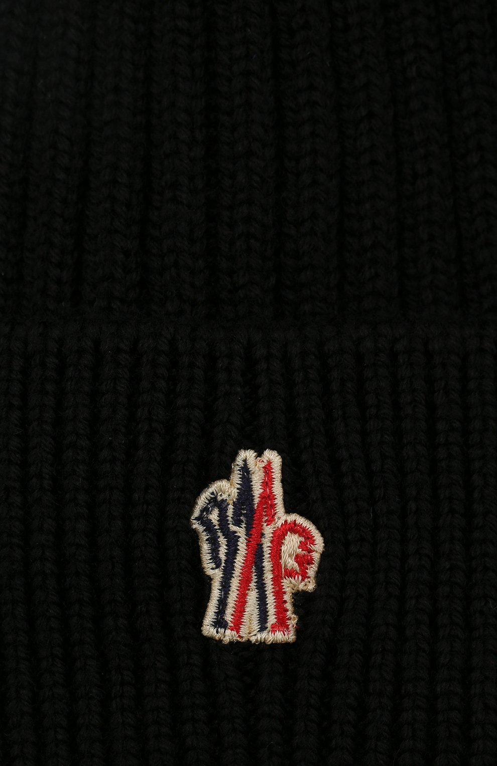Мужская шерстяная шапка MONCLER черного цвета, арт. D2-097-00259-00-04761 | Фото 3 (Материал: Текстиль, Шерсть; Кросс-КТ: Трикотаж)