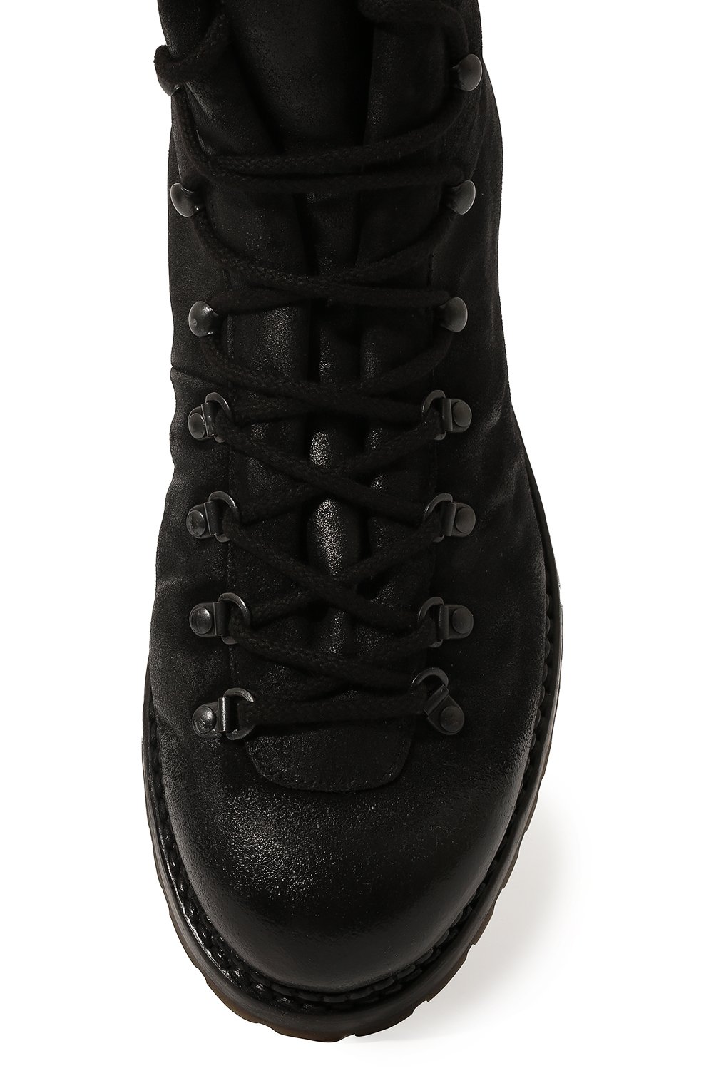 Мужские кожаные ботинки PREMIATA черного цвета, арт. 339P/VINZ+F0D.M0NT0NE | Фото 6 (Материал внешний: Кожа; Материал утеплителя: Натуральный мех; Мужское Кросс-КТ: Ботинки-обувь)