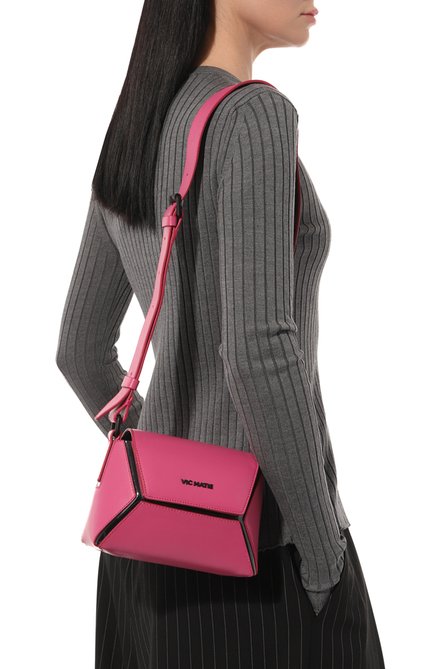 Женская сумка glenda VIC MATIE розового цвета, арт. 1E0774T_999B0FTH84 | Фото 2 (Материал сплава: Проставлено; Ремень/цепочка: На ремешке; Материал: Натуральная кожа; Размер: mini; Драгоценные камни: Проставлено)