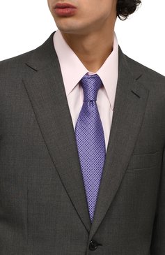 Мужской шелковый галстук STEFANO RICCI фиолетового цвета, арт. CH/45026 | Фото 2 (Принт: С принтом; Материал: Текстиль, Шелк; Материал сплава: Проставлено; Нос: Не проставлено)
