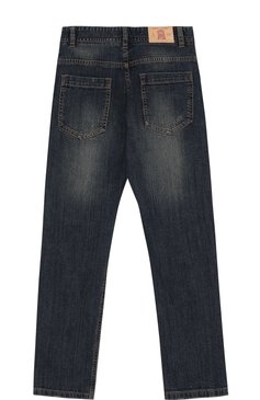 Детские джинсы с декоративными потертостями MARC JACOBS (THE) синего цвета, арт. W24155/6A-12A | Фото 2 (Материал внешний: Хлопок; Статус проверки: Проверено, Проверена категория)