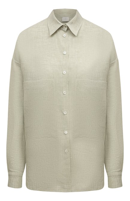 Женская льняная рубашка ELEVENTY светло-зеленого цвета по цене 39500 руб., арт. G80CAMG06 TES0G130 | Фото 1