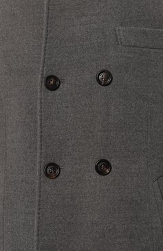 Мужской шерстяное пальто BRUNELLO CUCINELLI серого цвета, арт. MQ4217003 | Фото 5 (Материал внешний: Шерсть; Рукава: Длинные; Материал сплава: Проставлено; Драгоценные камни: Проставлено; Длина (верхняя одежда): Коротк ие; Мужское Кросс-КТ: пальто-верхняя одежда; Материал подклада: Купро; Стили: Кэжуэл)