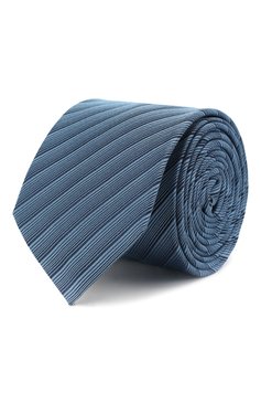 Мужской шелковый галстук HUGO голубого цвета, арт. 50434550 | Фото 1 (Принт: С принтом; Материал: Текстиль, Шелк)
