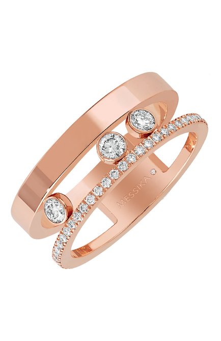Женские кольцо MESSIKA бесцветного цвета, арт. 06516-PG | Фото 1 (Материал сплава: Розовое золото; Драгоценные камни: Бриллианты)