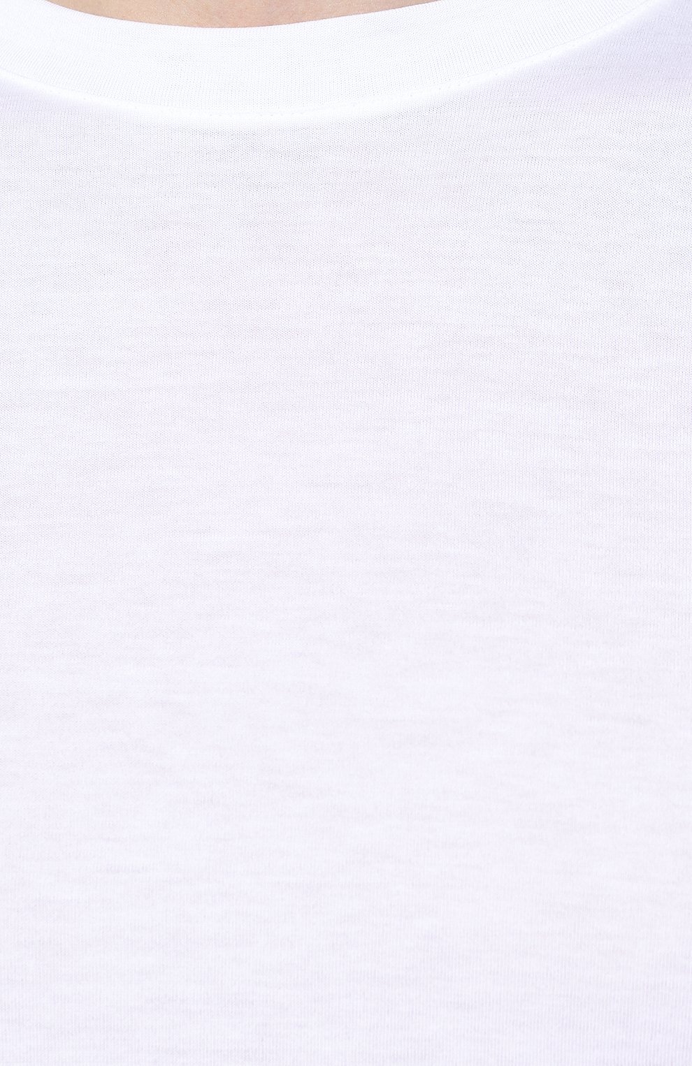 Мужская хлопковая футболка  GIORGIO ARMANI белого цвета, арт. 3GST53/SJEJZ | Фото 5 (Принт: Без принта; Рукава: Короткие; Длина (для топов): Стандартные; Мужское Кросс-КТ: Футболка-одежда; Материал сплава: Проставлено; Материал внешний: Хлопок; Ювелирные украшения: Назначено; Драгоценные камни: Проставлено; Стили: Кэжуэл)