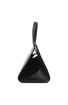 Женская сумка slant mini YUZEFI черного цвета, арт. YUZC0-HB-SLT-00 | Фото 4 (Сумки-технические: Сумки top-handle; Материал: Натуральная кожа; Материал сплава: Проставлено; Размер: mini; Ремень/цепочка: На ремешке; Драгоценные камни: Проставлено)