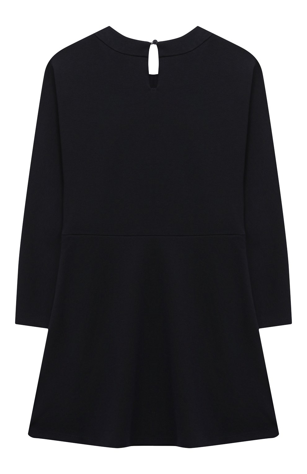 Детское платье LANVIN синего цвета, арт. N12001 | Фото 2 (Рукава: Длинные; Случай: Повседневный; Девочки Кросс-КТ: Платье-одежда; Ростовка одежда: 10 - 11 лет | 140 - 146см, 12 лет | 152 см, 6 лет | 116 см, 8 лет | 128 см)