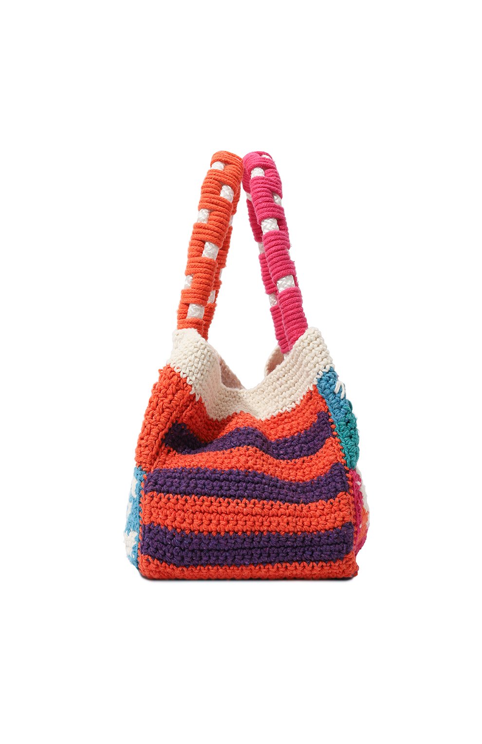 Женская сумка abbie colori NANNACAY разноцветного цвета, арт. 1560_238 | Фото 4 (Сумки-технические: Сумки top-handle; Размер: medium; Материал сплава: Проставлено; Материал: Текстиль; Драгоценные камни: Проставлено)