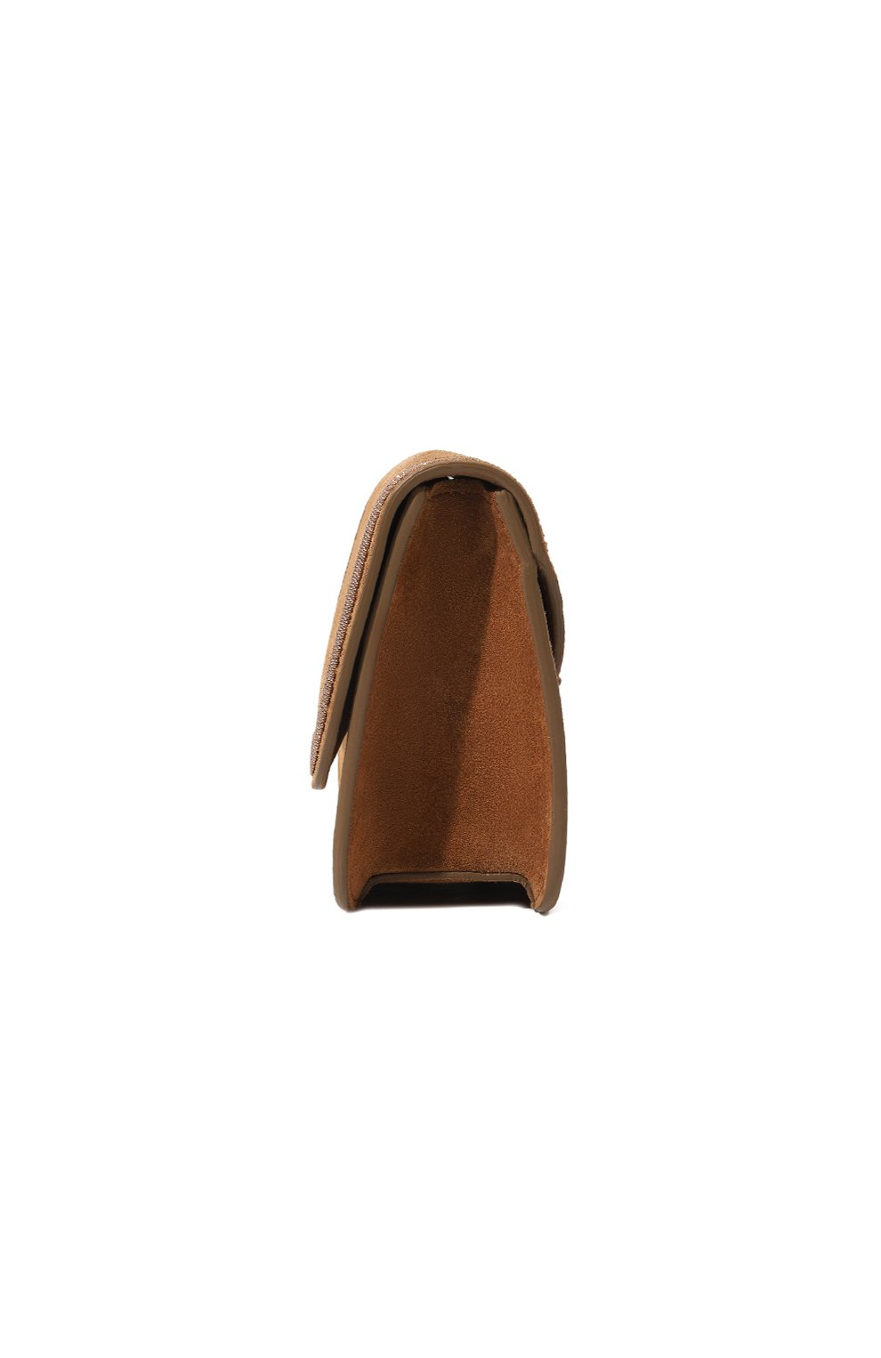 Женская поясная сумка BRUNELLO CUCINELLI светло-коричневого цвета, арт. MBDLDB1054 | Фото 4 (Материал: Натуральная кожа, Натуральная замша; Материал сплава: Проставлено; Размер: mini; Драгоценные камни: Проставлено)