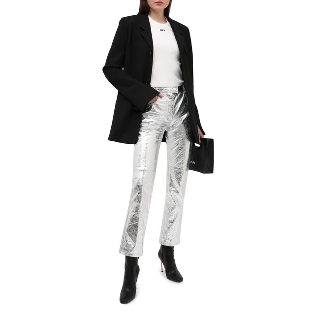 фото Кожаные брюки off-white