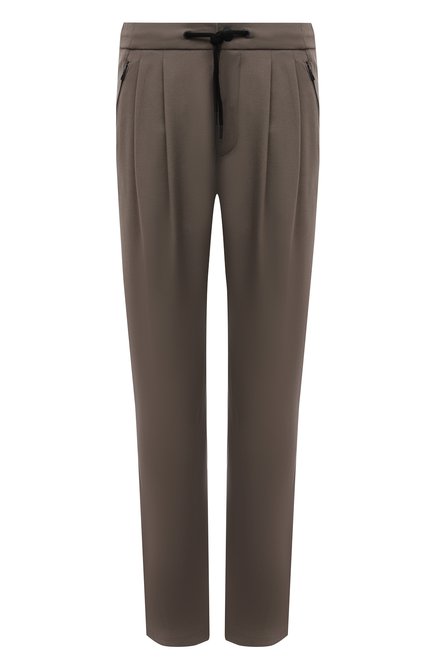 Мужские шерстяные брюки GIORGIO ARMANI темно-бежевого цвета по цене 96450 руб., арт. 1WGPP0JA/T004K | Фото 1