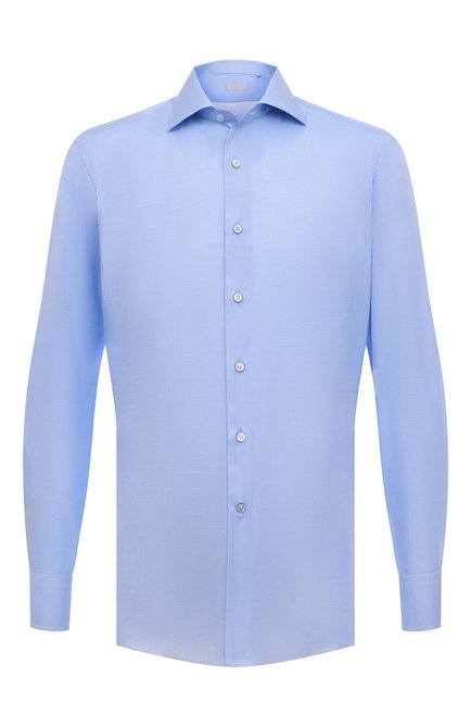 Мужская хлопковая сорочка STEFANO RICCI голубого цвета по цене 98950 руб., арт. MC000540/L2403 | Фото 1