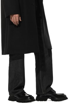 Мужские кожаные дерби SANTONI черного цвета, арт. MCAG18366JI3STU2N01 | Фото 3 (Материал внутренний: Натуральная кожа; Материал сплава: Проставлено; Нос: Не проставлено; Стили: Классический)